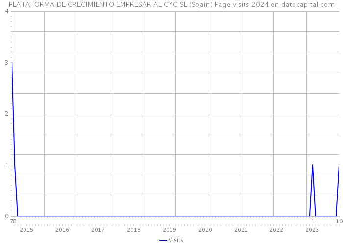 PLATAFORMA DE CRECIMIENTO EMPRESARIAL GYG SL (Spain) Page visits 2024 