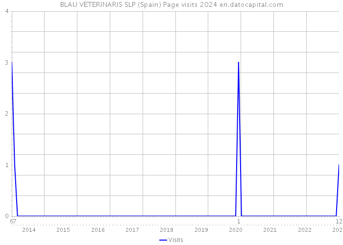 BLAU VETERINARIS SLP (Spain) Page visits 2024 