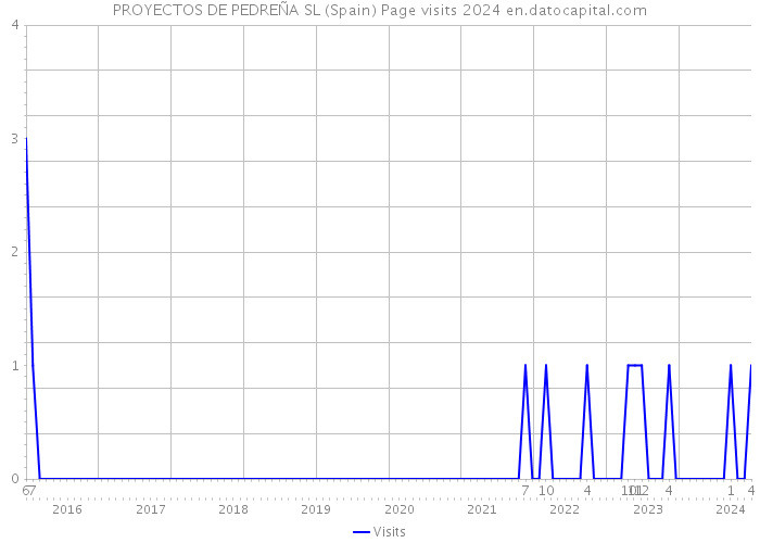 PROYECTOS DE PEDREÑA SL (Spain) Page visits 2024 