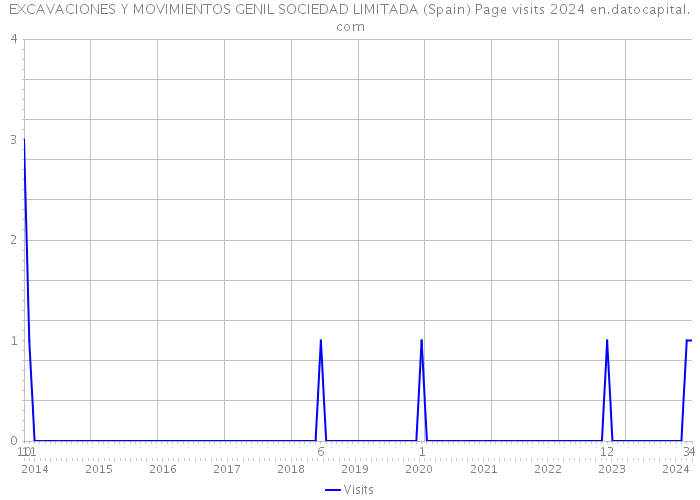 EXCAVACIONES Y MOVIMIENTOS GENIL SOCIEDAD LIMITADA (Spain) Page visits 2024 