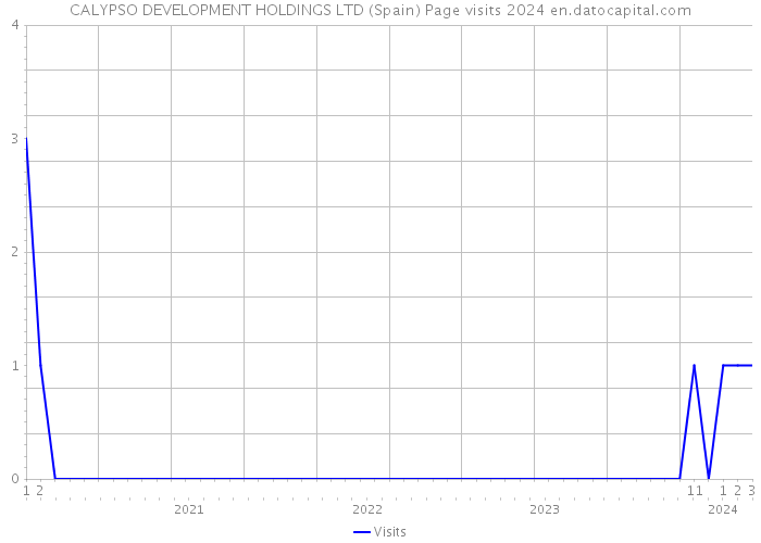CALYPSO DEVELOPMENT HOLDINGS LTD (Spain) Page visits 2024 