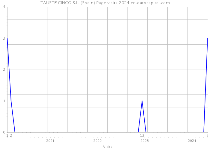 TAUSTE CINCO S.L. (Spain) Page visits 2024 