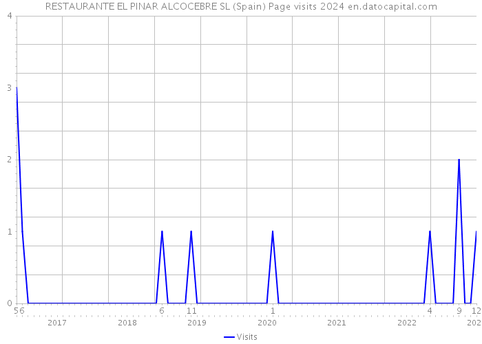 RESTAURANTE EL PINAR ALCOCEBRE SL (Spain) Page visits 2024 