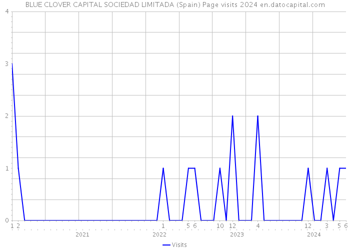 BLUE CLOVER CAPITAL SOCIEDAD LIMITADA (Spain) Page visits 2024 