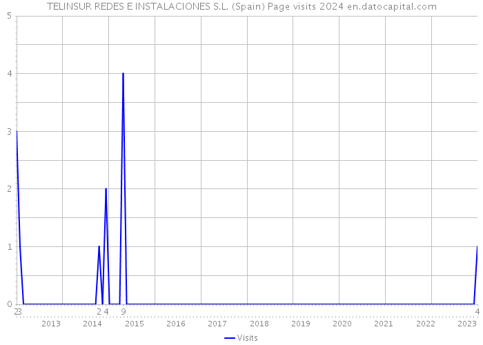 TELINSUR REDES E INSTALACIONES S.L. (Spain) Page visits 2024 