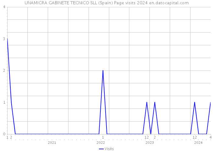 UNAMICRA GABINETE TECNICO SLL (Spain) Page visits 2024 