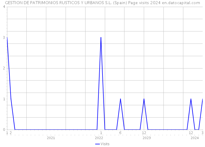 GESTION DE PATRIMONIOS RUSTICOS Y URBANOS S.L. (Spain) Page visits 2024 