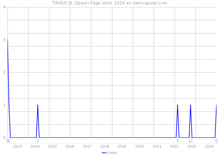 TANUS SL (Spain) Page visits 2024 