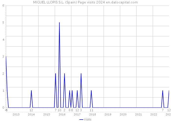 MIGUEL LLOPIS S.L. (Spain) Page visits 2024 