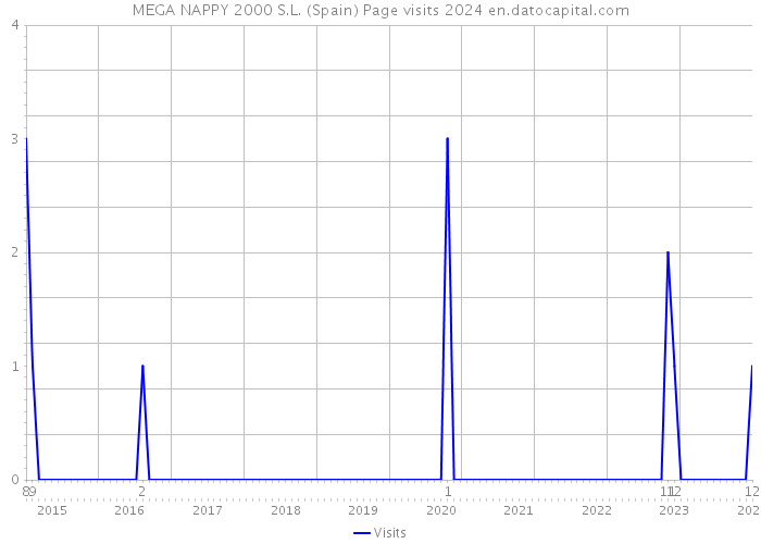 MEGA NAPPY 2000 S.L. (Spain) Page visits 2024 