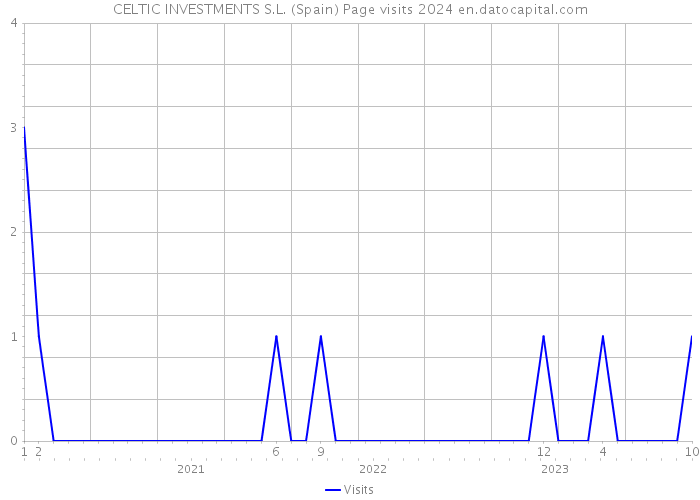 CELTIC INVESTMENTS S.L. (Spain) Page visits 2024 