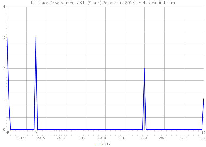 Pel Place Developments S.L. (Spain) Page visits 2024 