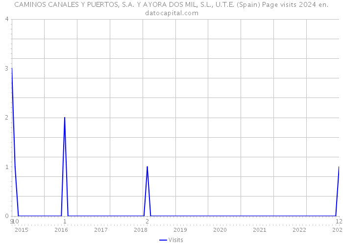CAMINOS CANALES Y PUERTOS, S.A. Y AYORA DOS MIL, S.L., U.T.E. (Spain) Page visits 2024 