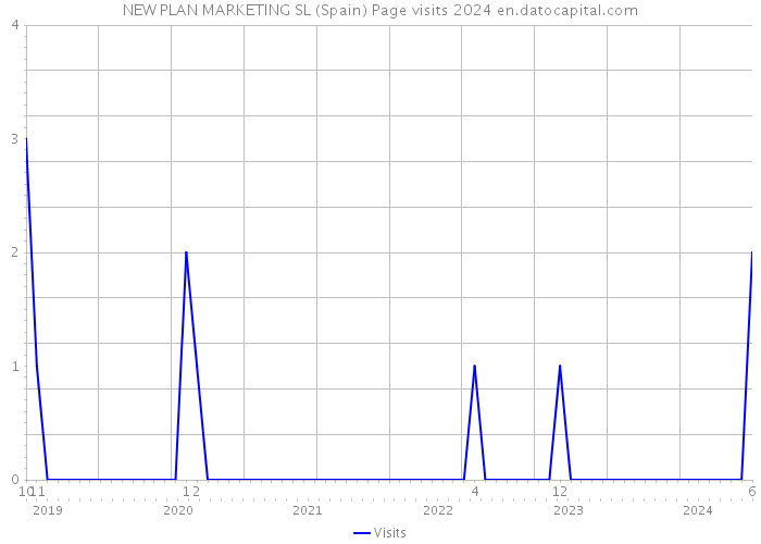 NEW PLAN MARKETING SL (Spain) Page visits 2024 