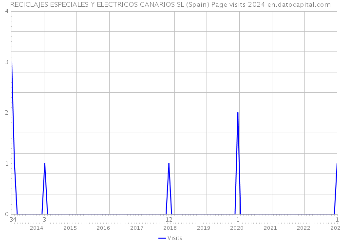 RECICLAJES ESPECIALES Y ELECTRICOS CANARIOS SL (Spain) Page visits 2024 