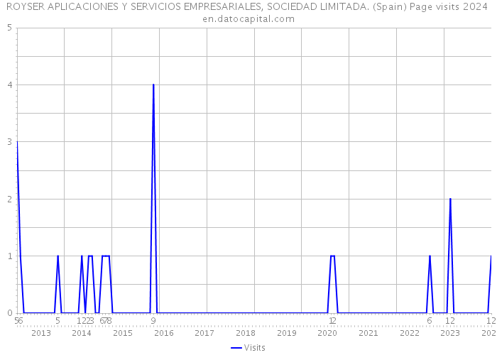 ROYSER APLICACIONES Y SERVICIOS EMPRESARIALES, SOCIEDAD LIMITADA. (Spain) Page visits 2024 