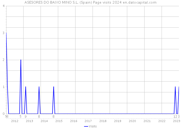 ASESORES DO BAIXO MINO S.L. (Spain) Page visits 2024 