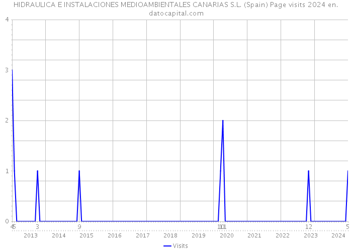 HIDRAULICA E INSTALACIONES MEDIOAMBIENTALES CANARIAS S.L. (Spain) Page visits 2024 