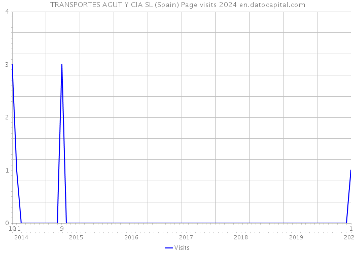 TRANSPORTES AGUT Y CIA SL (Spain) Page visits 2024 