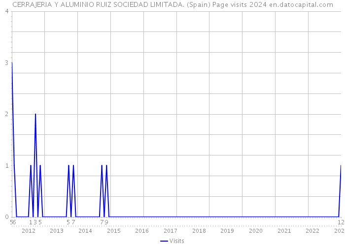 CERRAJERIA Y ALUMINIO RUIZ SOCIEDAD LIMITADA. (Spain) Page visits 2024 