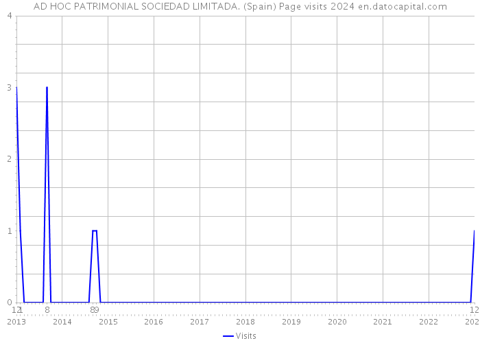 AD HOC PATRIMONIAL SOCIEDAD LIMITADA. (Spain) Page visits 2024 