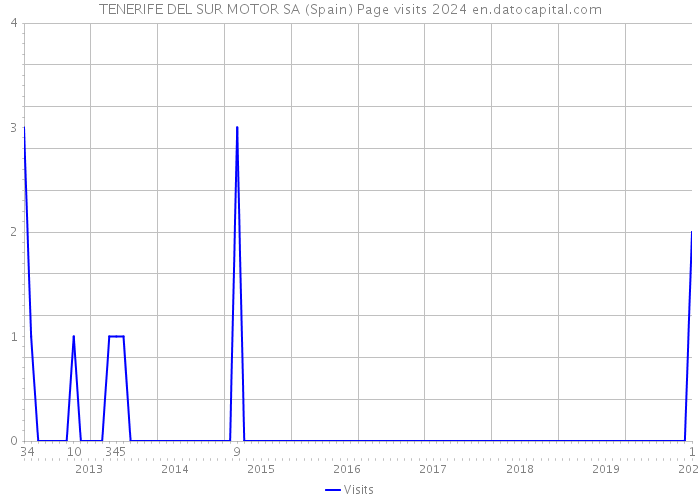 TENERIFE DEL SUR MOTOR SA (Spain) Page visits 2024 