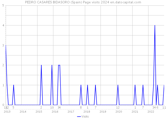 PEDRO CASARES BIDASORO (Spain) Page visits 2024 