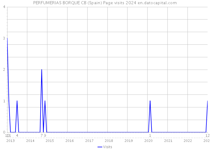 PERFUMERIAS BORQUE CB (Spain) Page visits 2024 