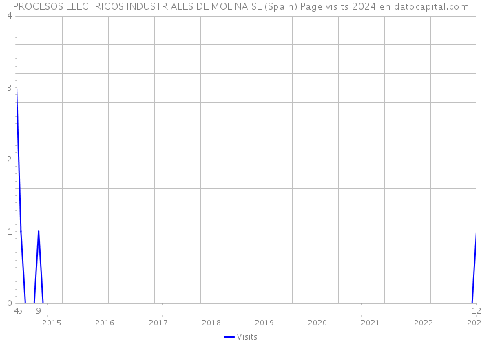 PROCESOS ELECTRICOS INDUSTRIALES DE MOLINA SL (Spain) Page visits 2024 