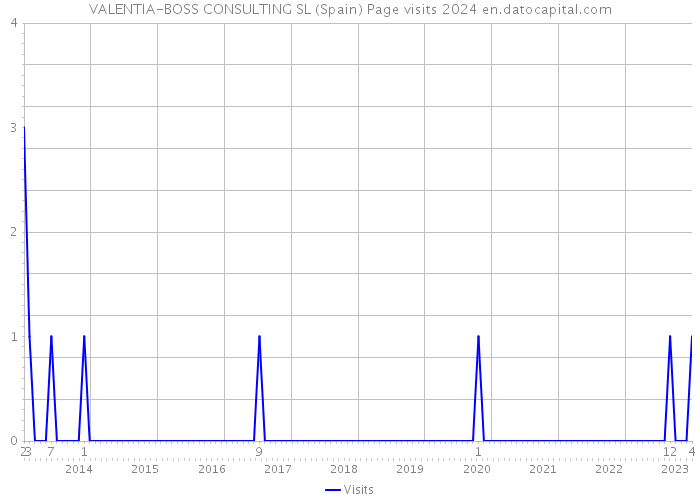 VALENTIA-BOSS CONSULTING SL (Spain) Page visits 2024 