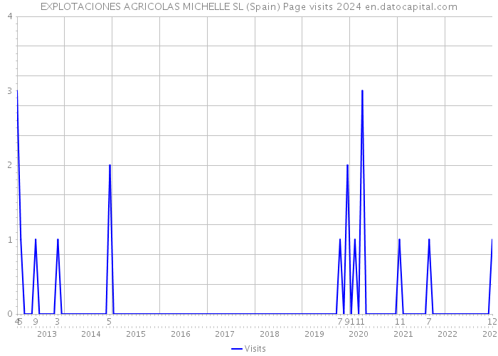 EXPLOTACIONES AGRICOLAS MICHELLE SL (Spain) Page visits 2024 