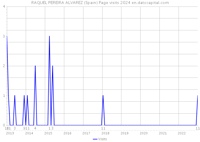 RAQUEL PEREIRA ALVAREZ (Spain) Page visits 2024 