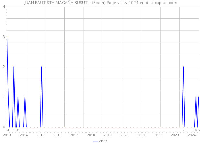 JUAN BAUTISTA MAGAÑA BUSUTIL (Spain) Page visits 2024 