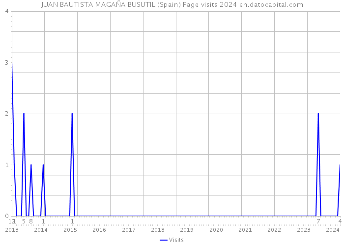 JUAN BAUTISTA MAGAÑA BUSUTIL (Spain) Page visits 2024 