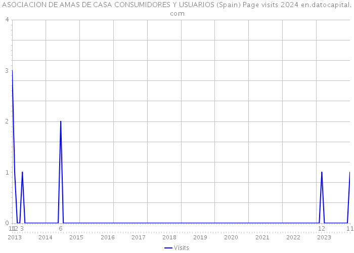 ASOCIACION DE AMAS DE CASA CONSUMIDORES Y USUARIOS (Spain) Page visits 2024 