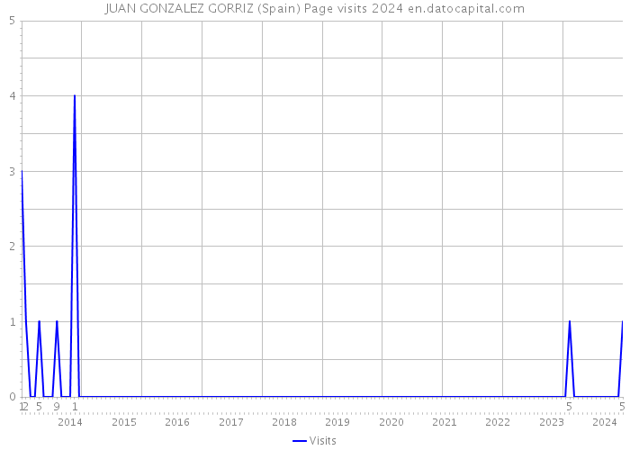 JUAN GONZALEZ GORRIZ (Spain) Page visits 2024 