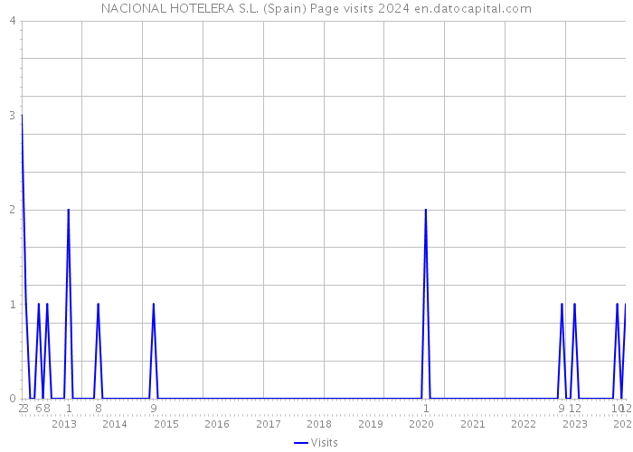 NACIONAL HOTELERA S.L. (Spain) Page visits 2024 
