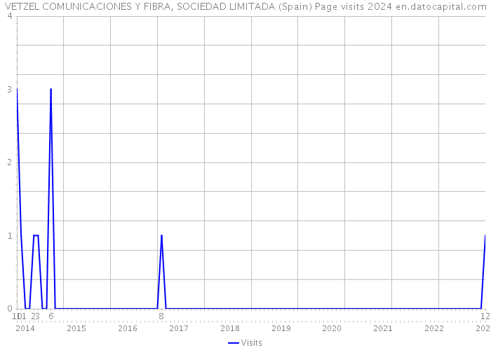 VETZEL COMUNICACIONES Y FIBRA, SOCIEDAD LIMITADA (Spain) Page visits 2024 