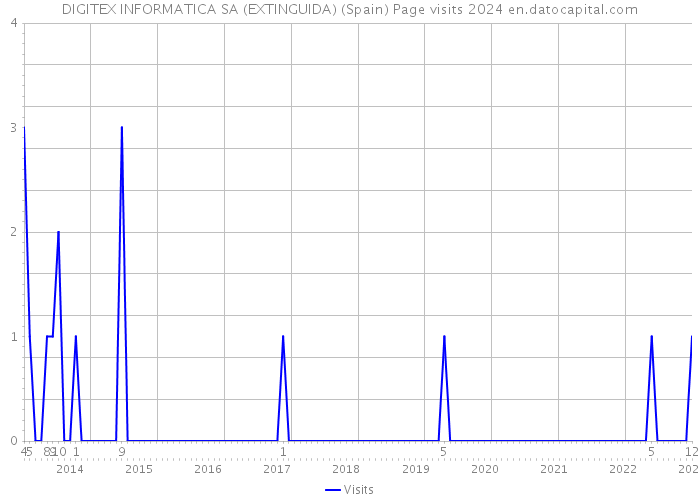 DIGITEX INFORMATICA SA (EXTINGUIDA) (Spain) Page visits 2024 