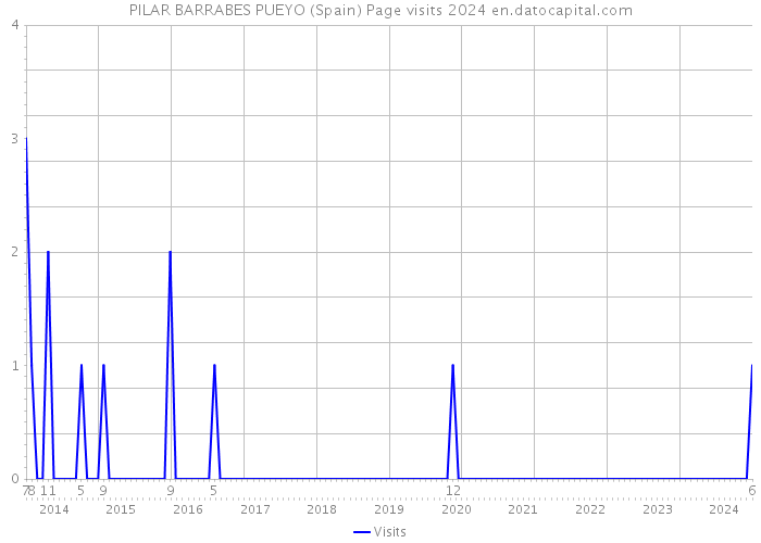 PILAR BARRABES PUEYO (Spain) Page visits 2024 