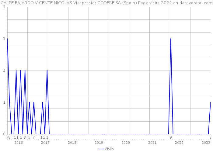 CALPE FAJARDO VICENTE NICOLAS Vicepresid: CODERE SA (Spain) Page visits 2024 