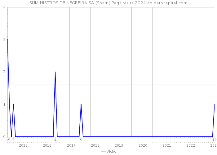 SUMINISTROS DE NEGREIRA SA (Spain) Page visits 2024 