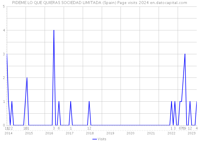 PIDEME LO QUE QUIERAS SOCIEDAD LIMITADA (Spain) Page visits 2024 