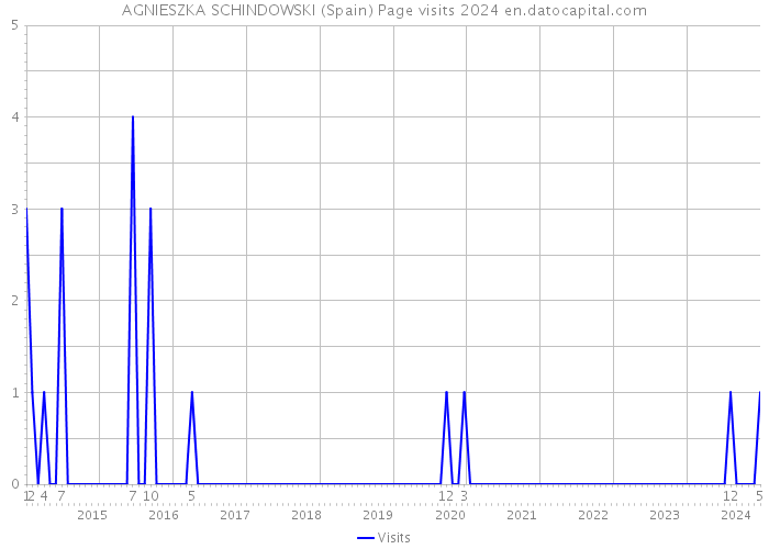 AGNIESZKA SCHINDOWSKI (Spain) Page visits 2024 