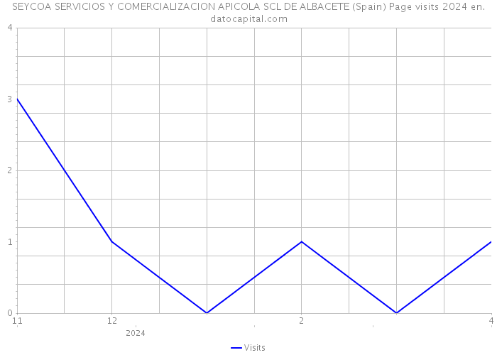 SEYCOA SERVICIOS Y COMERCIALIZACION APICOLA SCL DE ALBACETE (Spain) Page visits 2024 