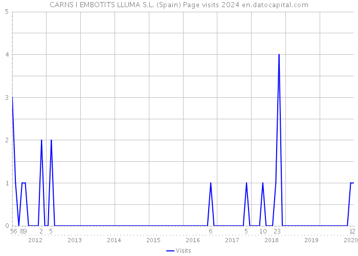 CARNS I EMBOTITS LLUMA S.L. (Spain) Page visits 2024 