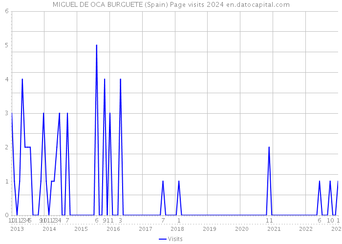 MIGUEL DE OCA BURGUETE (Spain) Page visits 2024 