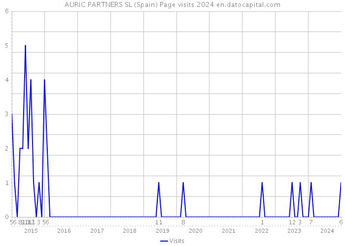 AURIC PARTNERS SL (Spain) Page visits 2024 