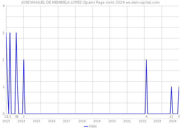 JOSE MANUEL DE MEMBIELA LOPEZ (Spain) Page visits 2024 