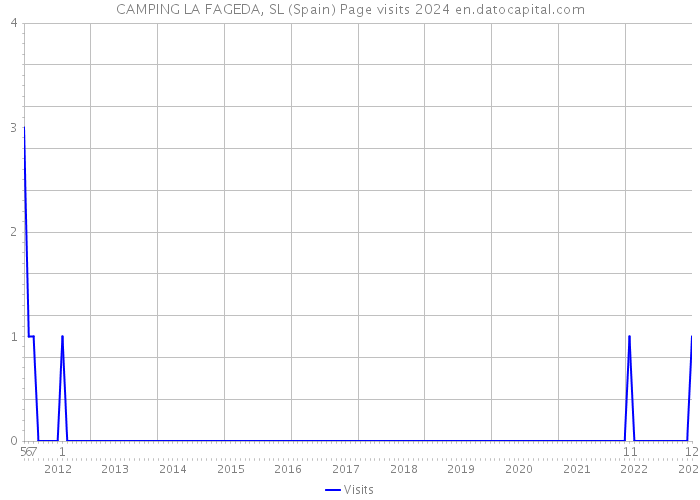 CAMPING LA FAGEDA, SL (Spain) Page visits 2024 